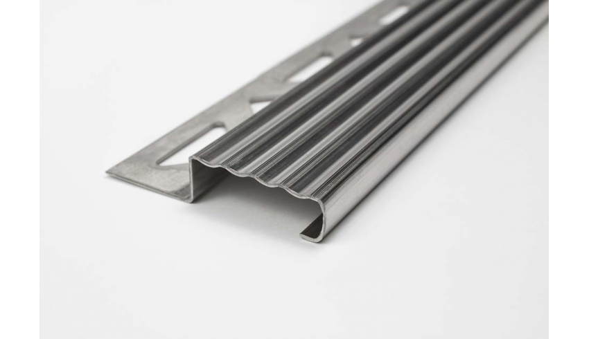Szögletes beépíthető rozsdamentes acél lépcső profil